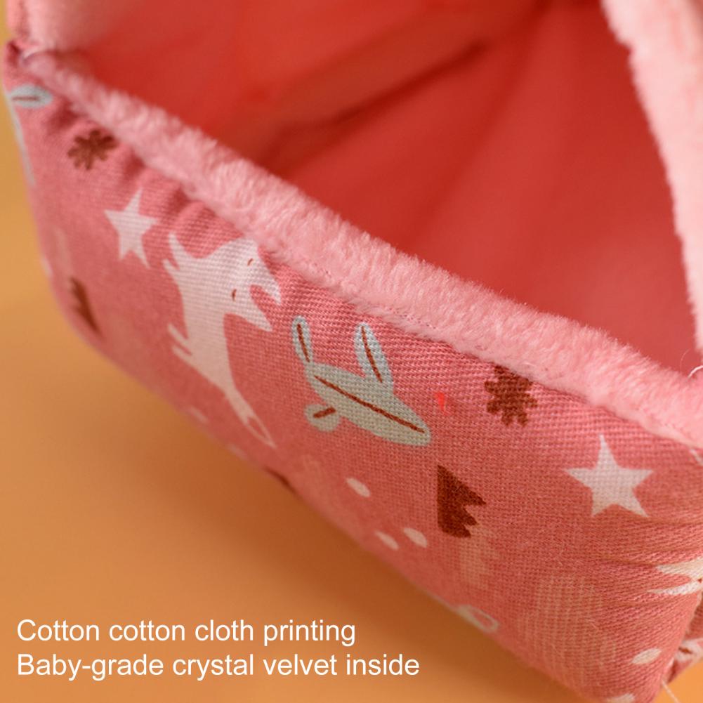 Hamster House Guinea Pig Nest Small Animal Sleeping Bed Winter Warm Cotton Mat Soft Rodent Guinea Pig Rat Squirrel Bed Cages