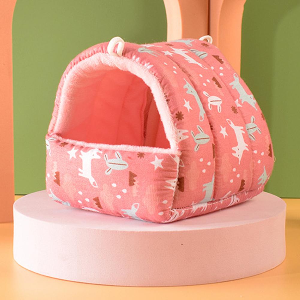 Hamster House Guinea Pig Nest Small Animal Sleeping Bed Winter Warm Cotton Mat Soft Rodent Guinea Pig Rat Squirrel Bed Cages