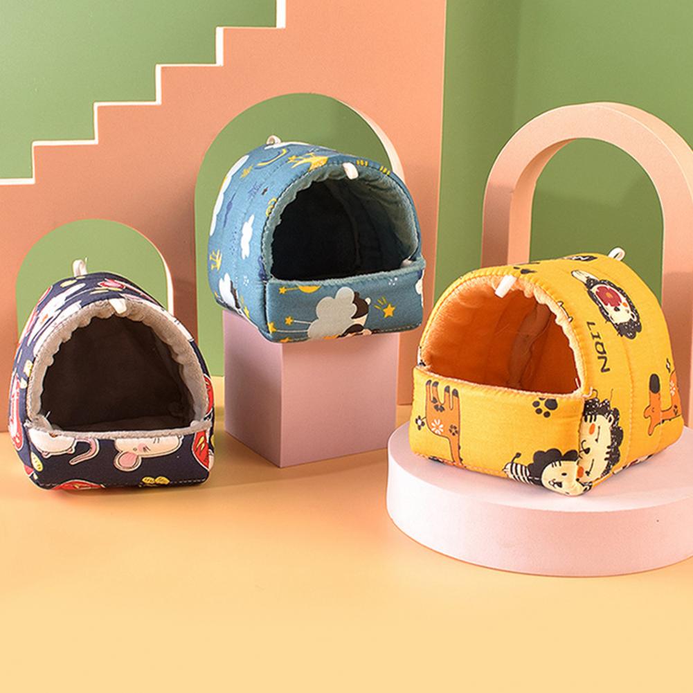 Hamster House Guinea Pig Nest Small Animal Sleeping Bed Winter Warm Cotton Mat Soft Rodent Guinea Pig Rat Squirrel Bed Cages