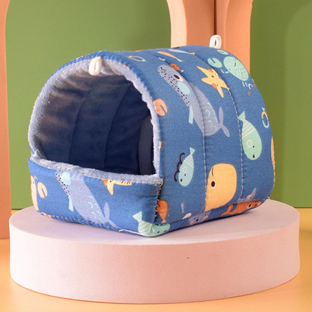 Hamster House Guinea Pig Nest Small Animal Sleeping Bed Winter Warm Cotton Mat Soft Rodent Guinea Pig Rat Squirrel Bed Cages