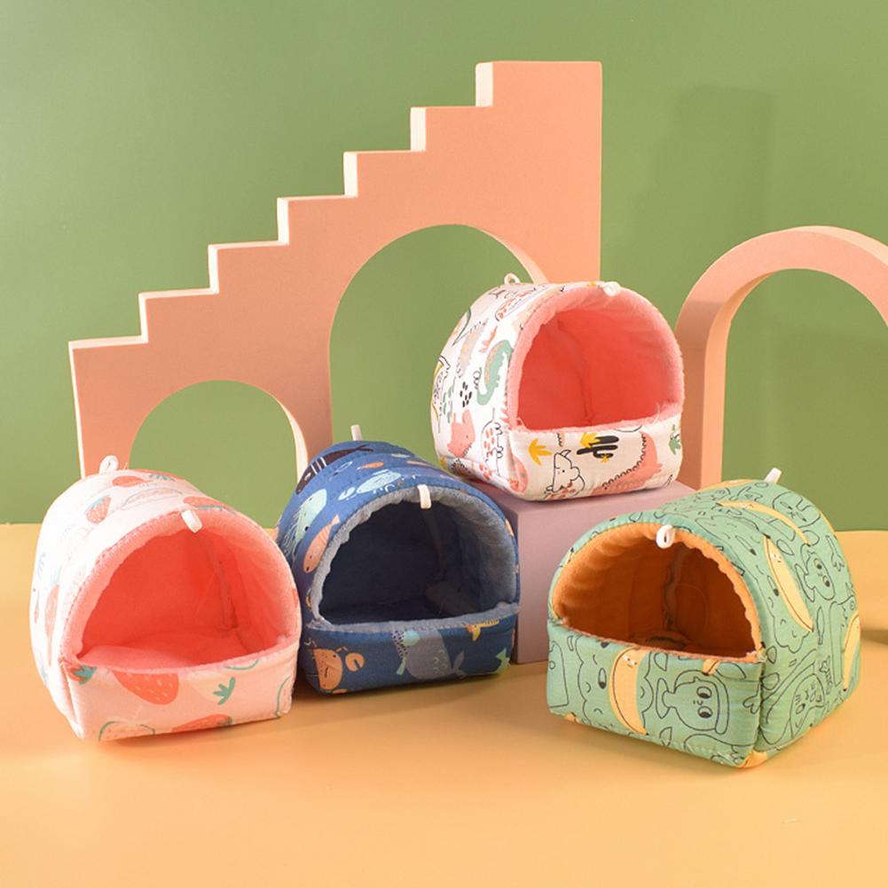 Hamster House Guinea Pig Nest Small Animal Sleeping Bed Winter Warm Cotton Mat Soft Rodent Guinea Pig Rat Squirrel Bed Cages