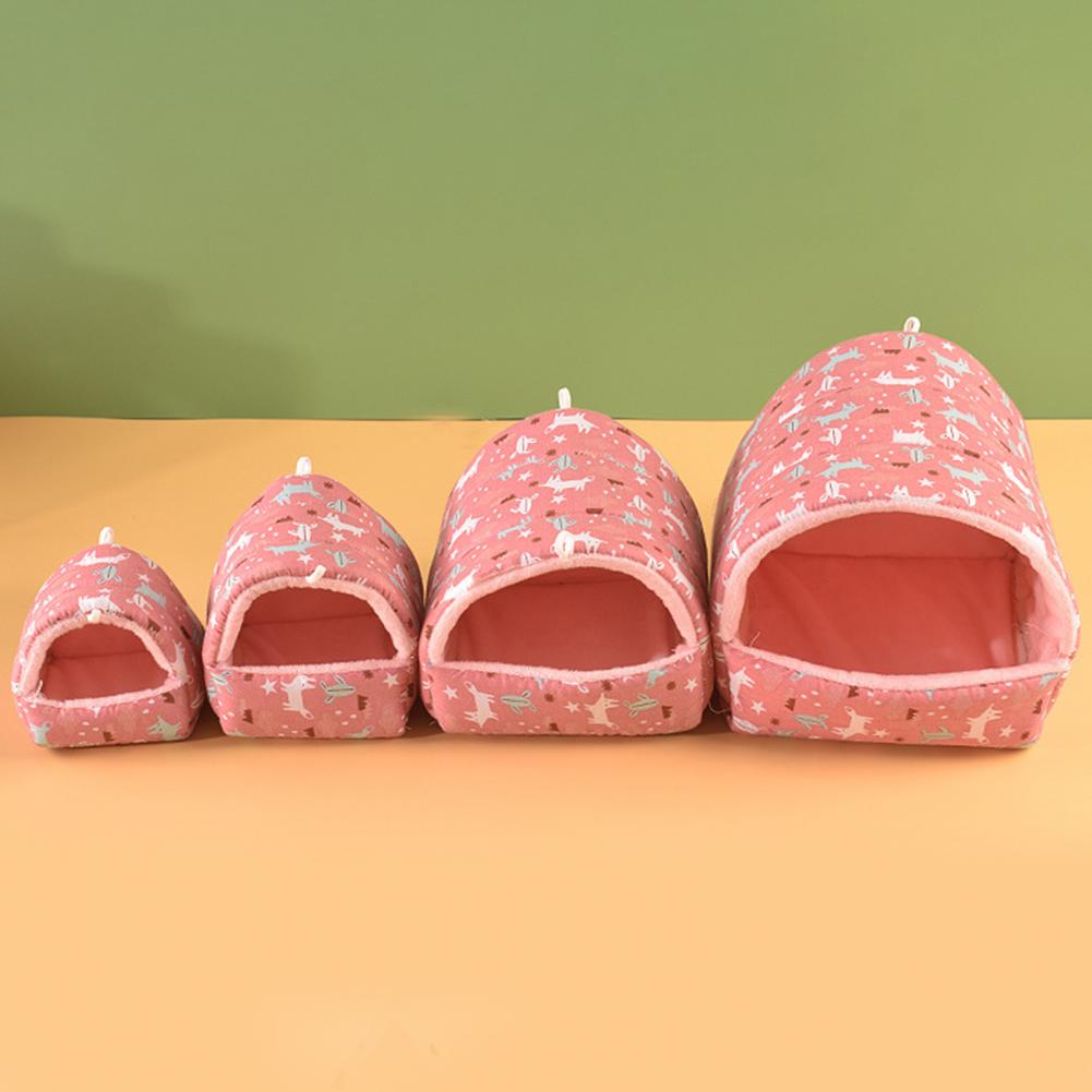 Hamster House Guinea Pig Nest Small Animal Sleeping Bed Winter Warm Cotton Mat Soft Rodent Guinea Pig Rat Squirrel Bed Cages