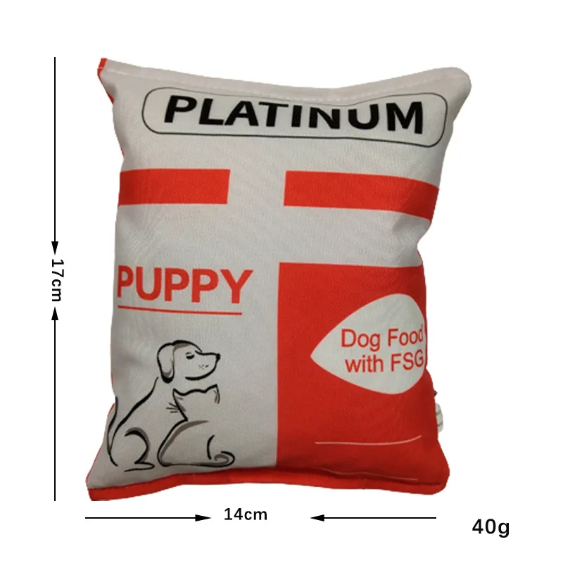 Potato Chip Bag Funny Dog Toys Plush Squeaker Food Toy for Small Medium Dogs Interactive Squeaky Chew Puppy Toys