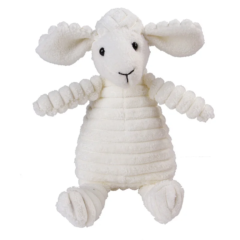 Corduroy Dog Toys for Small Large Dogs Animal Plush Dog Squeaky Toy Puppy Chew Toys Bite Resistant Pet Toy For Dogs Squeaker