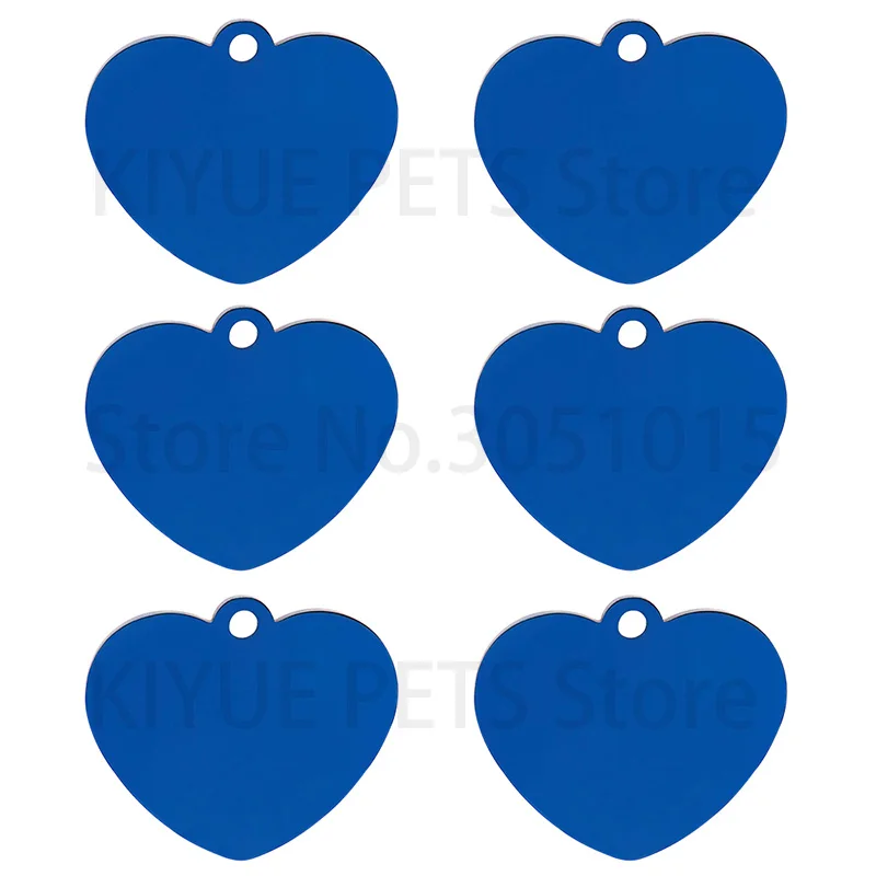 20PCS Heart-shaped Stainless Steel Dog ID Tag Pet Nameplate Pendant Custom Personality Engraved Cat Identity Necklace Accessorie