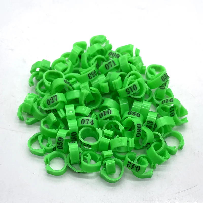 100 Pcs/set Inner Diameter 8mm Pigeon Leg Poultry Dove Bird Parrot Clip Rings Band Foot Ring Pigeon Supplies Bird Appliances