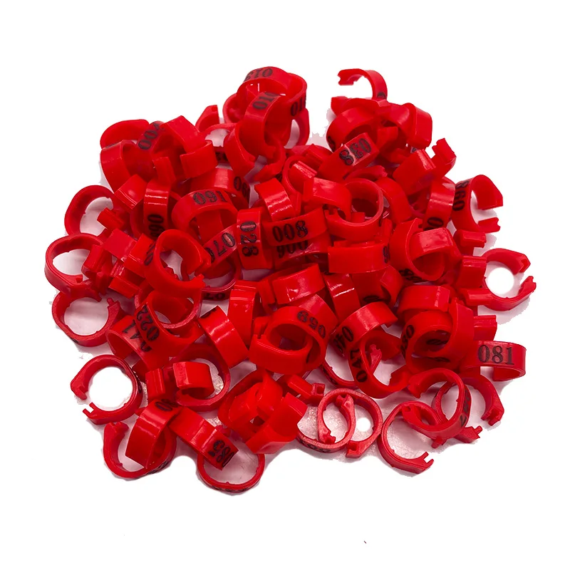 100 Pcs/set Inner Diameter 8mm Pigeon Leg Poultry Dove Bird Parrot Clip Rings Band Foot Ring Pigeon Supplies Bird Appliances