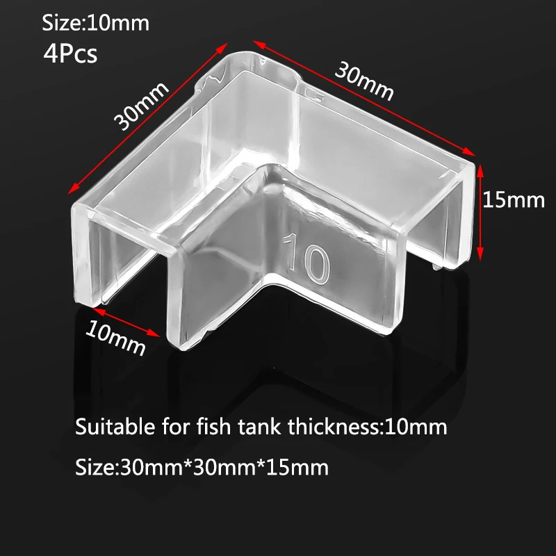 4pcs 5/6/8/10/12/15mm Transparent Anti-collision Fish Tank Corner Protector Adhesive Free Protective Cover Aquarium Accessories