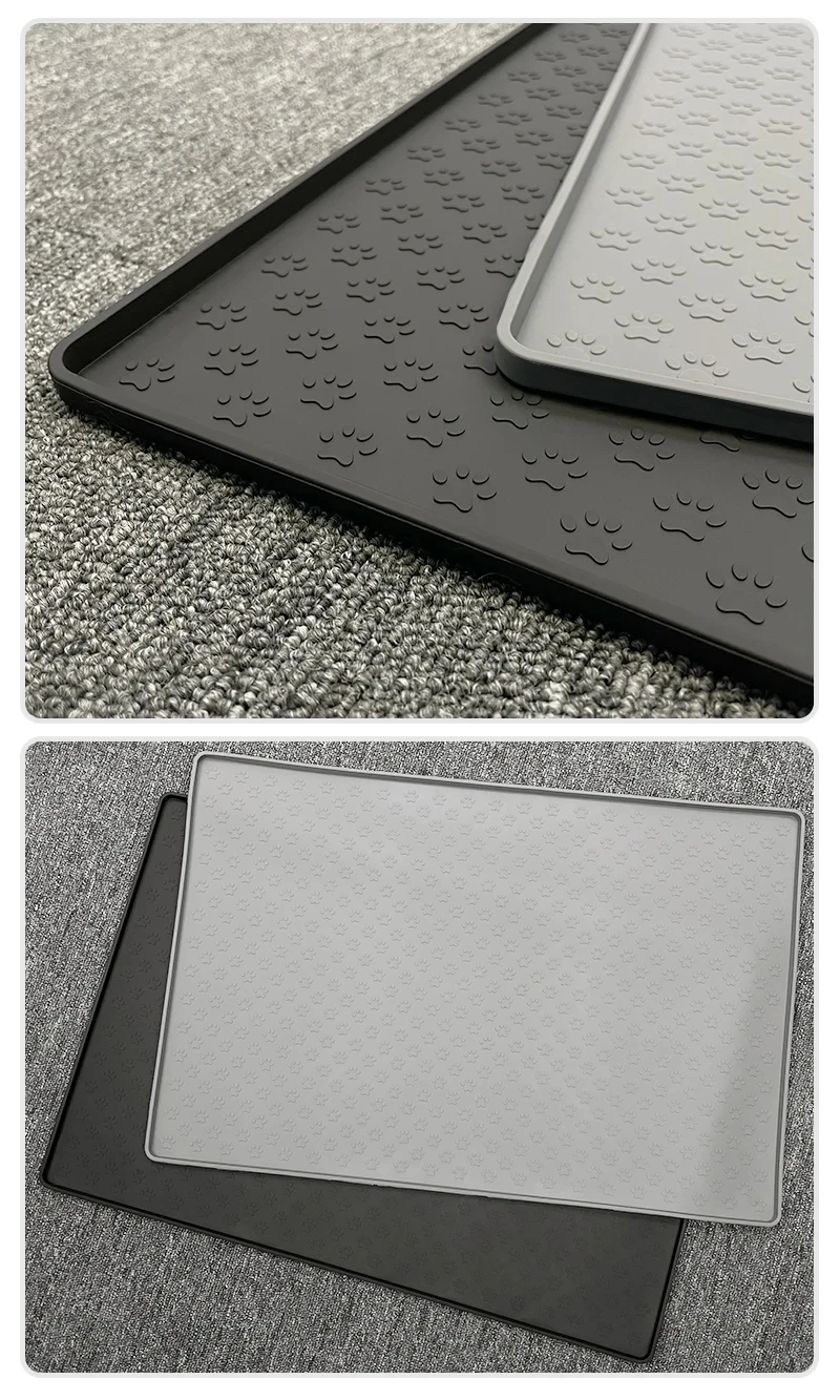 Pet Placemat Cat Dog Drinking Feeding Placemat Feeder Mats Cat Feed Mat Dog Food Bowl Mat Silicone Waterproof Pet Bowl Pad
