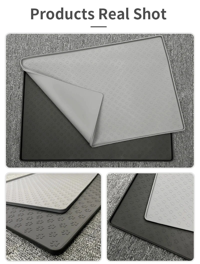 Pet Placemat Cat Dog Drinking Feeding Placemat Feeder Mats Cat Feed Mat Dog Food Bowl Mat Silicone Waterproof Pet Bowl Pad