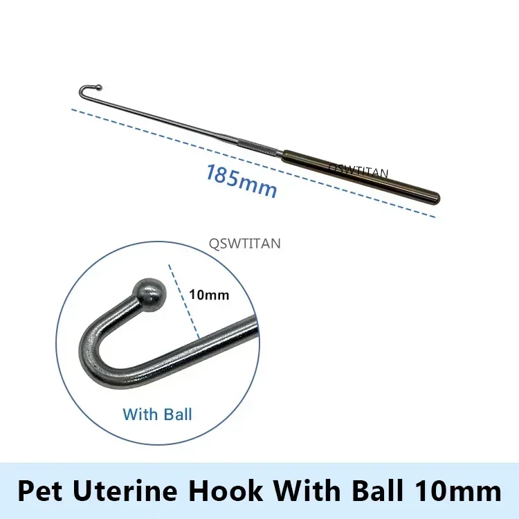 Uterine hook Animal Ovariectomy Spay Snook Dogs Cats Veterinary Orthopedic Instruments 1pc