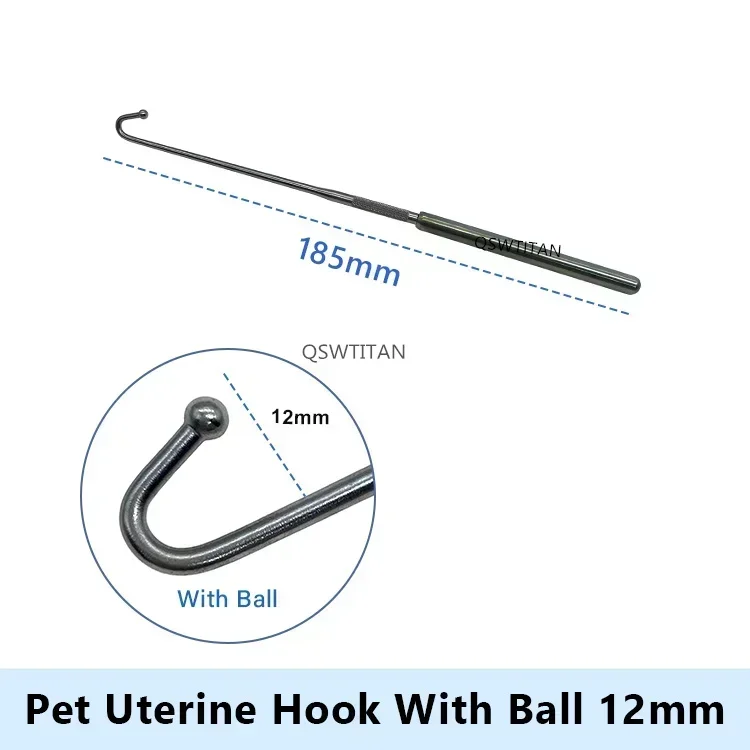 Uterine hook Animal Ovariectomy Spay Snook Dogs Cats Veterinary Orthopedic Instruments 1pc
