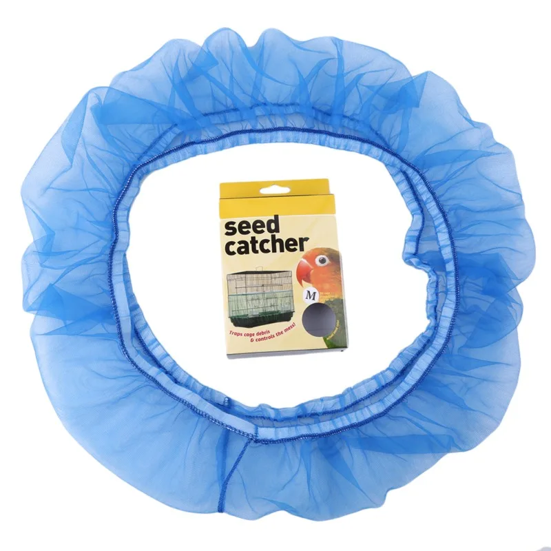 2025 M/L Bird Cage Cover Mesh Bird Cage Case Cover Skirt Traps Clean Cage