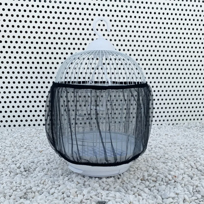 2025 M/L Bird Cage Cover Mesh Bird Cage Case Cover Skirt Traps Clean Cage