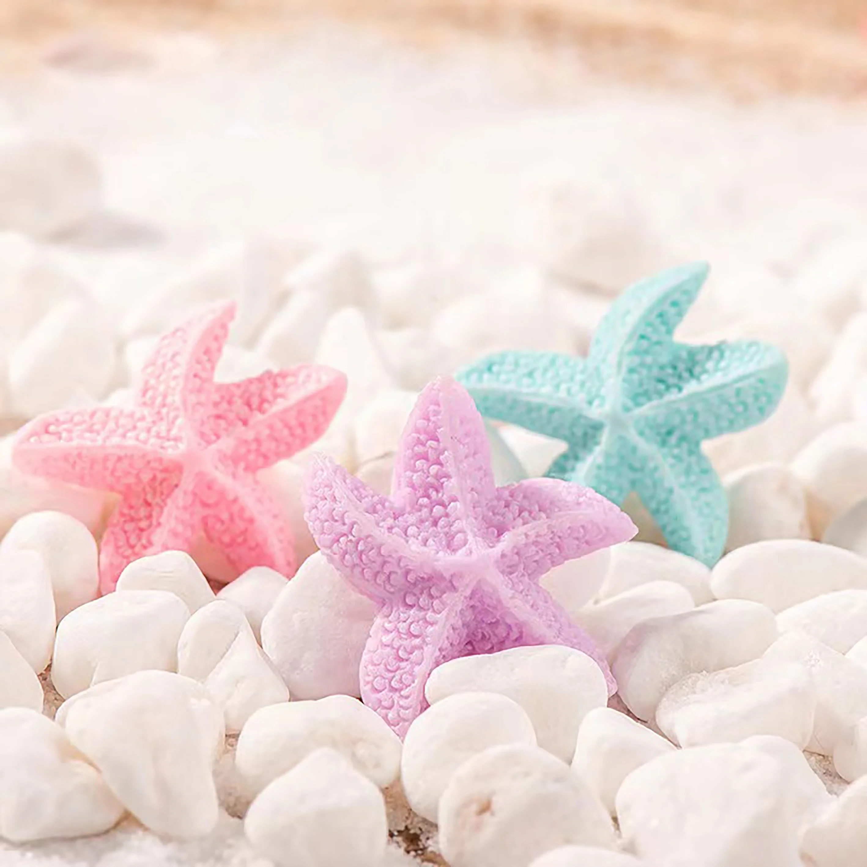 7pcs Resin Cute Mini Starfish Crafts For Fish Tanks, Aquariums, Ponds, Simulated Starfish Decorative Ornament For Fish Tank