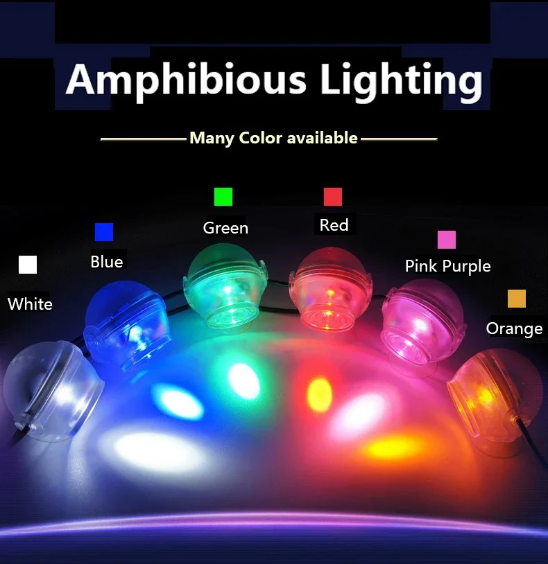 LED Aquarium Spotlight Saving Power But High Brightness Seven Gradient Night Light Various Angles Exposure USB Waterproof Diving