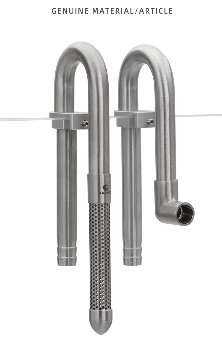 AQUAPRO Mini Skimmer Inflow Stainless Steel Inlet Outlet Pipes Shrimp Water Filter Lily Aquarium Fish Tanks Accessories Fishbowl