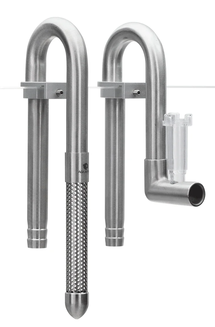 AQUAPRO Mini Skimmer Inflow Stainless Steel Inlet Outlet Pipes Shrimp Water Filter Lily Aquarium Fish Tanks Accessories Fishbowl