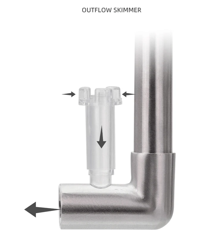 AQUAPRO Mini Skimmer Inflow Stainless Steel Inlet Outlet Pipes Shrimp Water Filter Lily Aquarium Fish Tanks Accessories Fishbowl