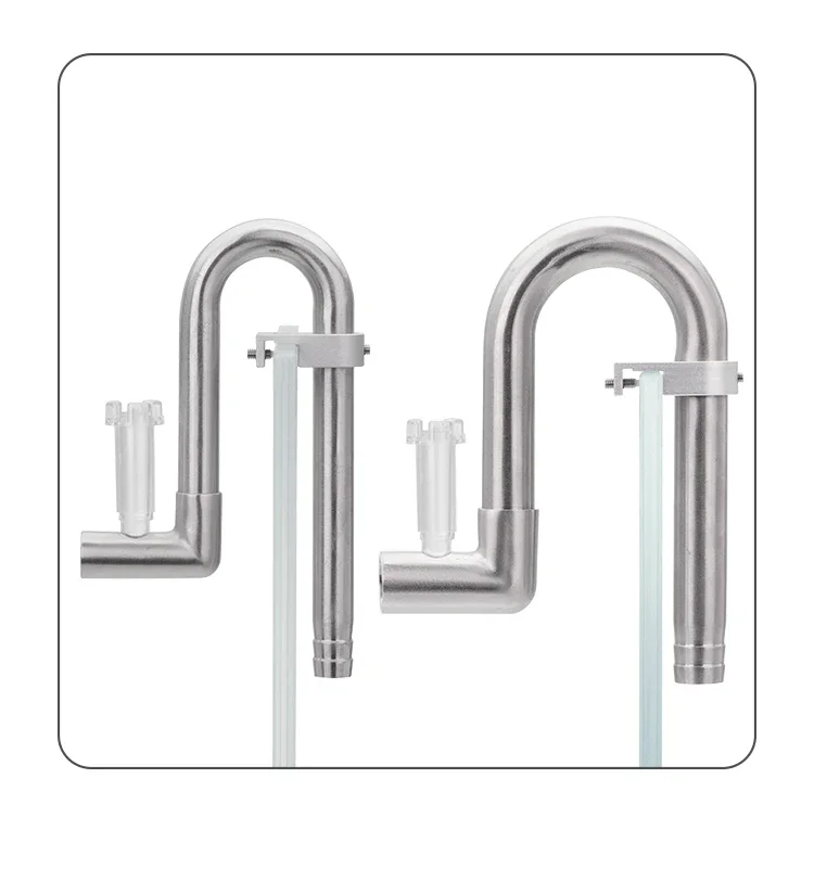 AQUAPRO Mini Skimmer Inflow Stainless Steel Inlet Outlet Pipes Shrimp Water Filter Lily Aquarium Fish Tanks Accessories Fishbowl