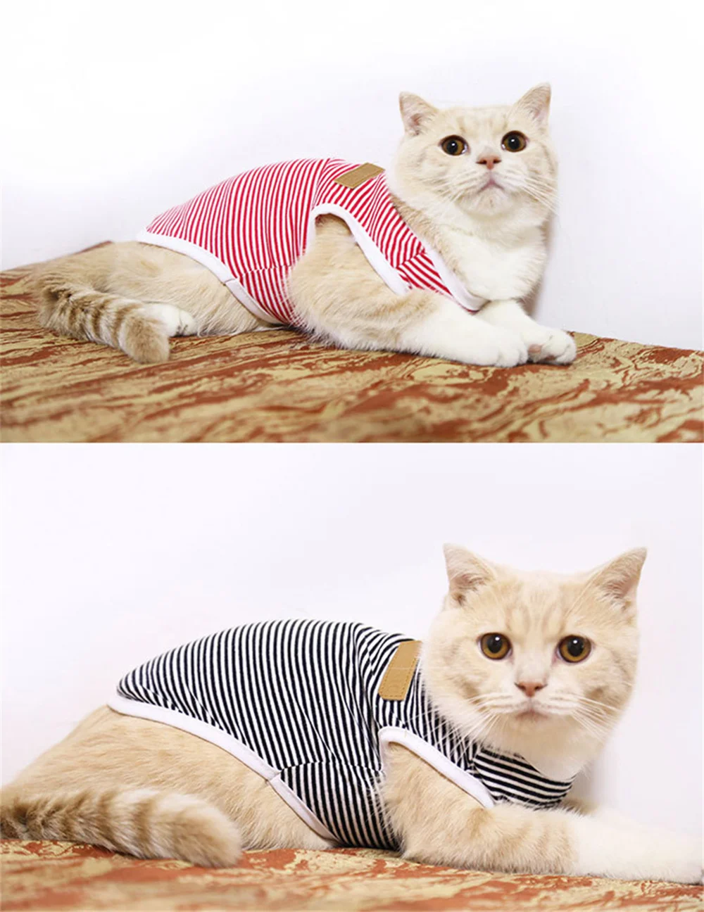 Summer Cat Dog Vest Classic Stripes Pet Sleeveless T-shirt for Small Dogs Cats Kitten Sphynx Clothing Outfit Ropa Para Gatos