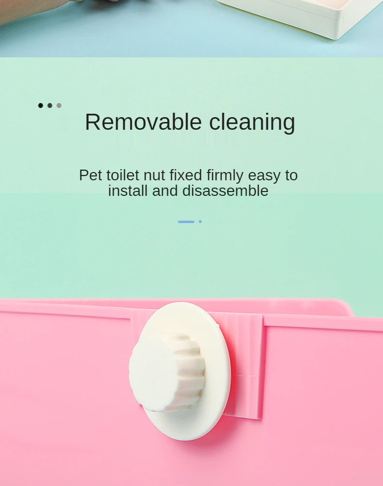 Pet Rabbit Large Drawer Toilet Anti-Overturning Fixed In Cage Small Animal Guinea Pig Adult Hamster Easy Clean Potty Trainer
