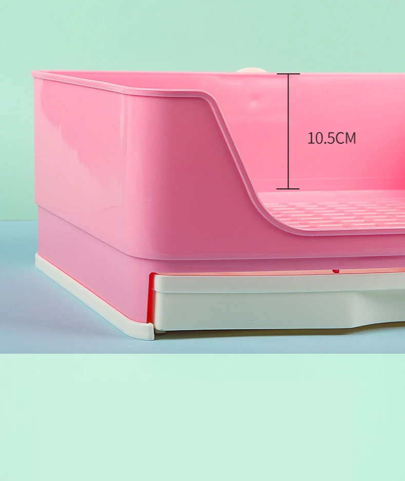 Pet Rabbit Large Drawer Toilet Anti-Overturning Fixed In Cage Small Animal Guinea Pig Adult Hamster Easy Clean Potty Trainer