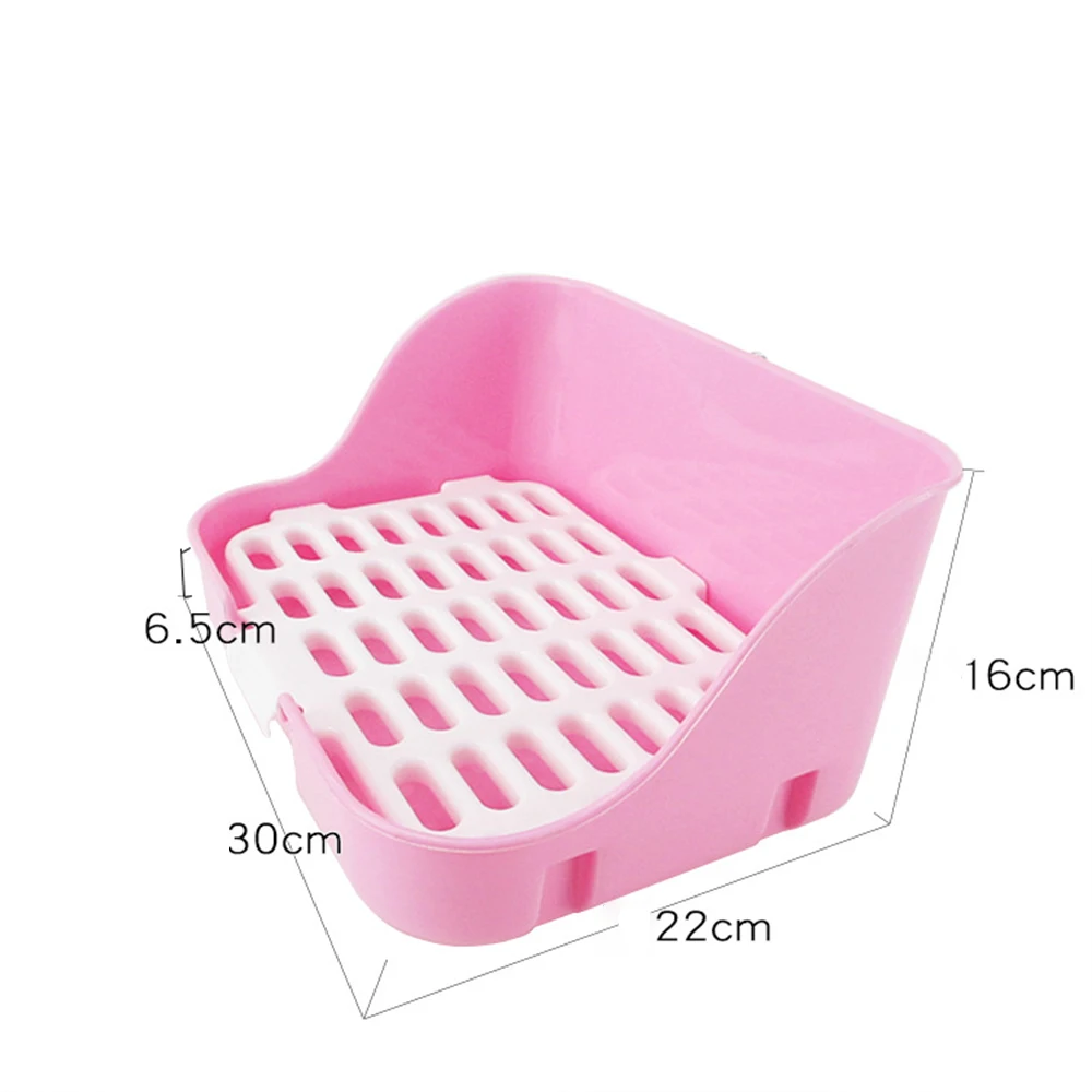 Pet Rabbit Large Drawer Toilet Anti-Overturning Fixed In Cage Small Animal Guinea Pig Adult Hamster Easy Clean Potty Trainer