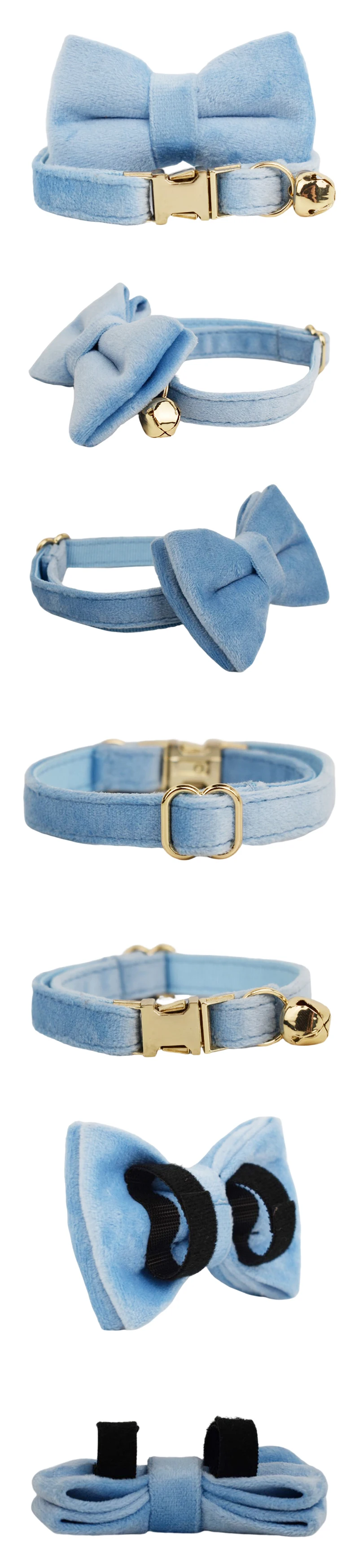 Personalized Dog Collar Velvet Puppy Adjustable Collar for Small Medium Big Dogs Collars with Name Customized ID Tag Engraving