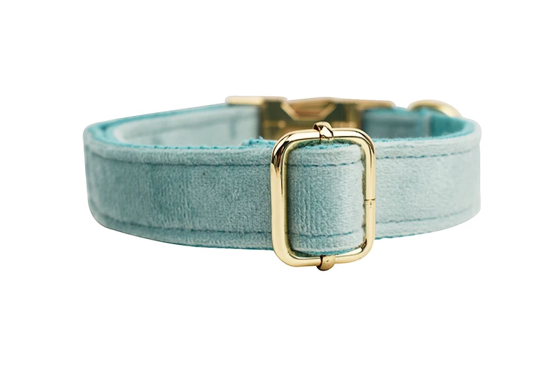 Personalized Dog Collar Velvet Puppy Adjustable Collar for Small Medium Big Dogs Collars with Name Customized ID Tag Engraving