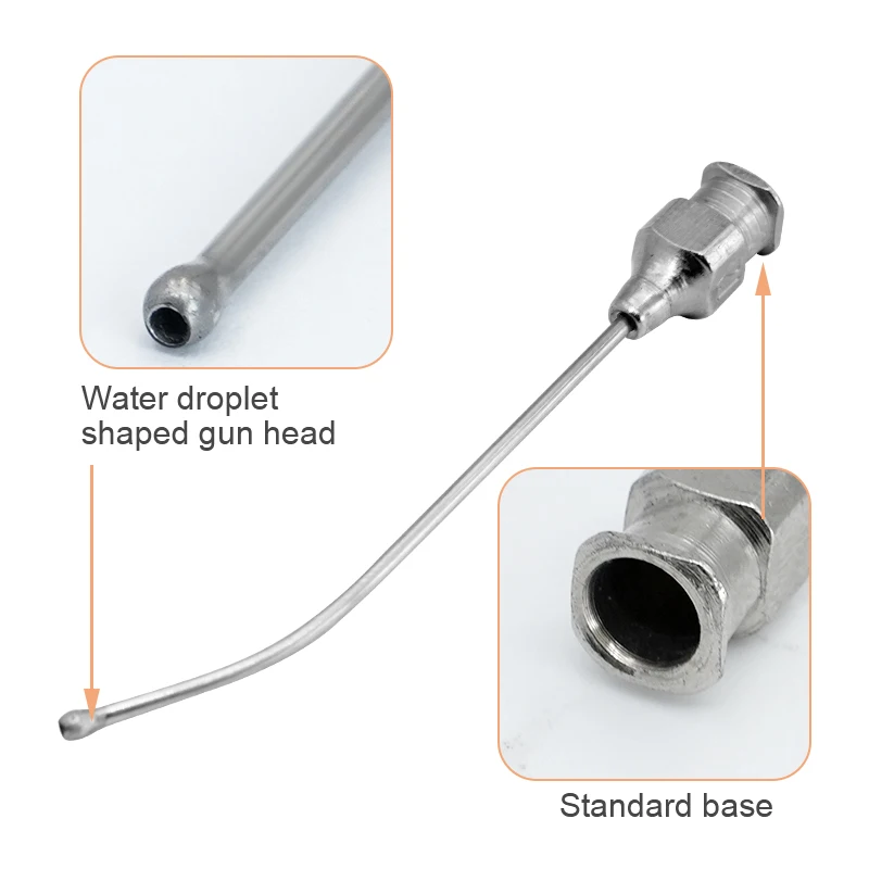 1Pcs Stainless Steel Birds Feeding Syringe Tube Nozzle Feeding Tools Rats Mice/Parrots/Birds/Poultry/Pets Elbow Gavage Needles