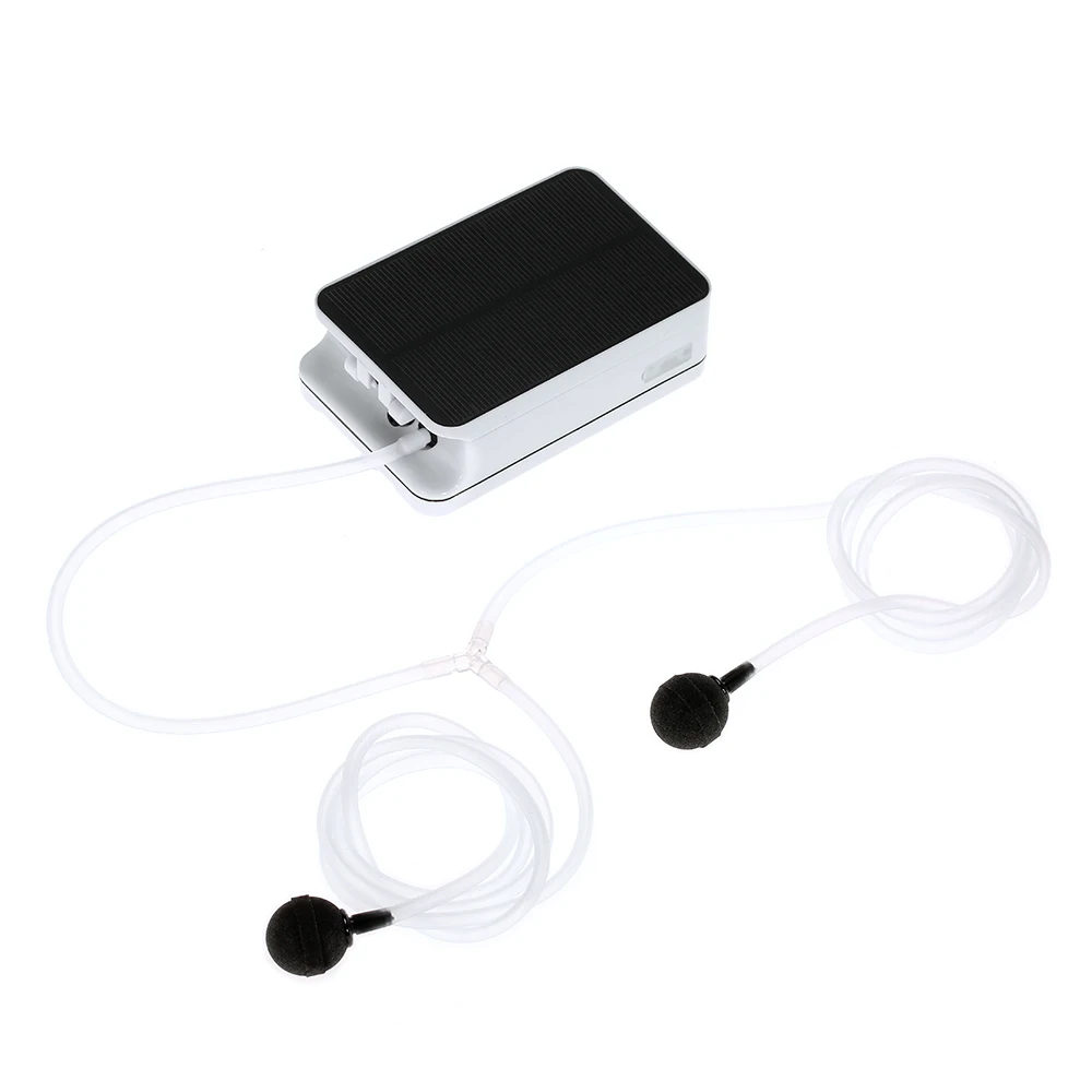 5V Solar Powers Chargings Oxygenator Fish Tanks Aquarium Air Pump Fishing Oxygen Pump Aerator with Air Stones