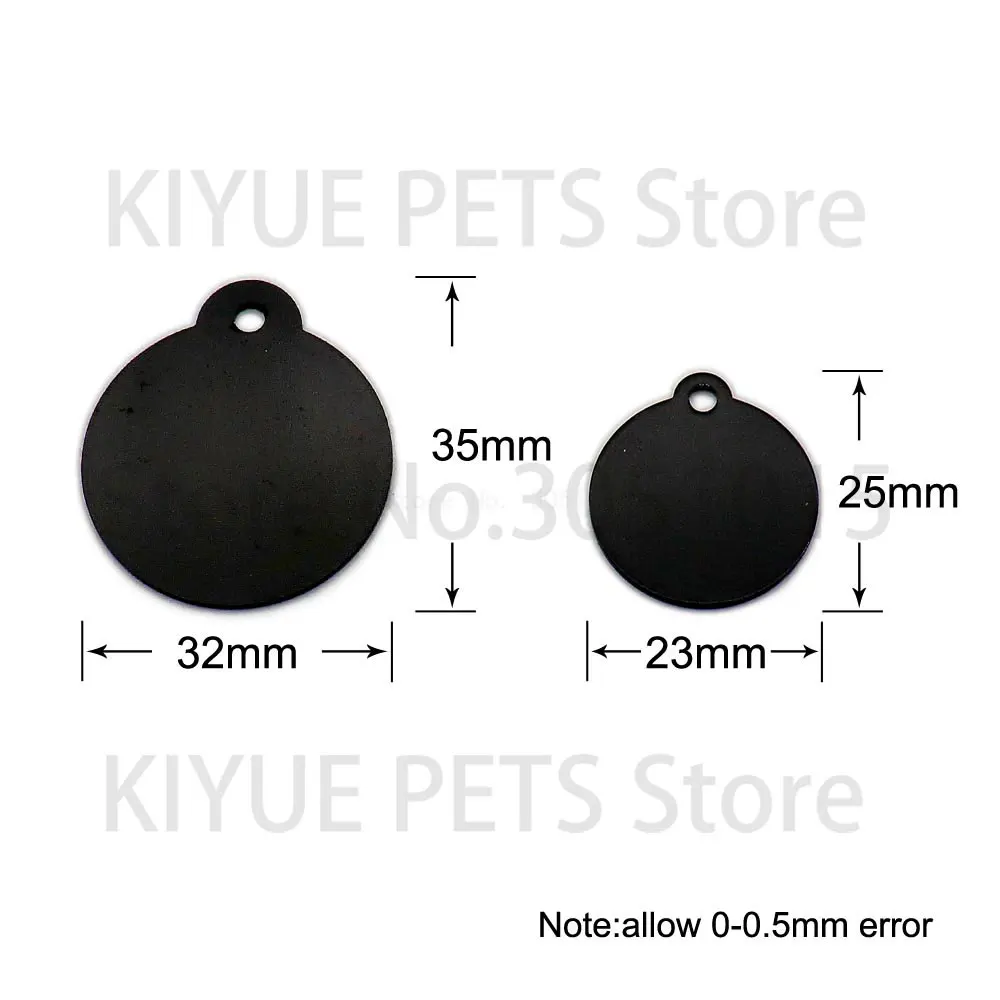 Wholesale 100pcs Dog Pet ID Tags Pendant Plate Lost Tag Puppy Cat Name Address Lable Round Collar Keyrings Accessories
