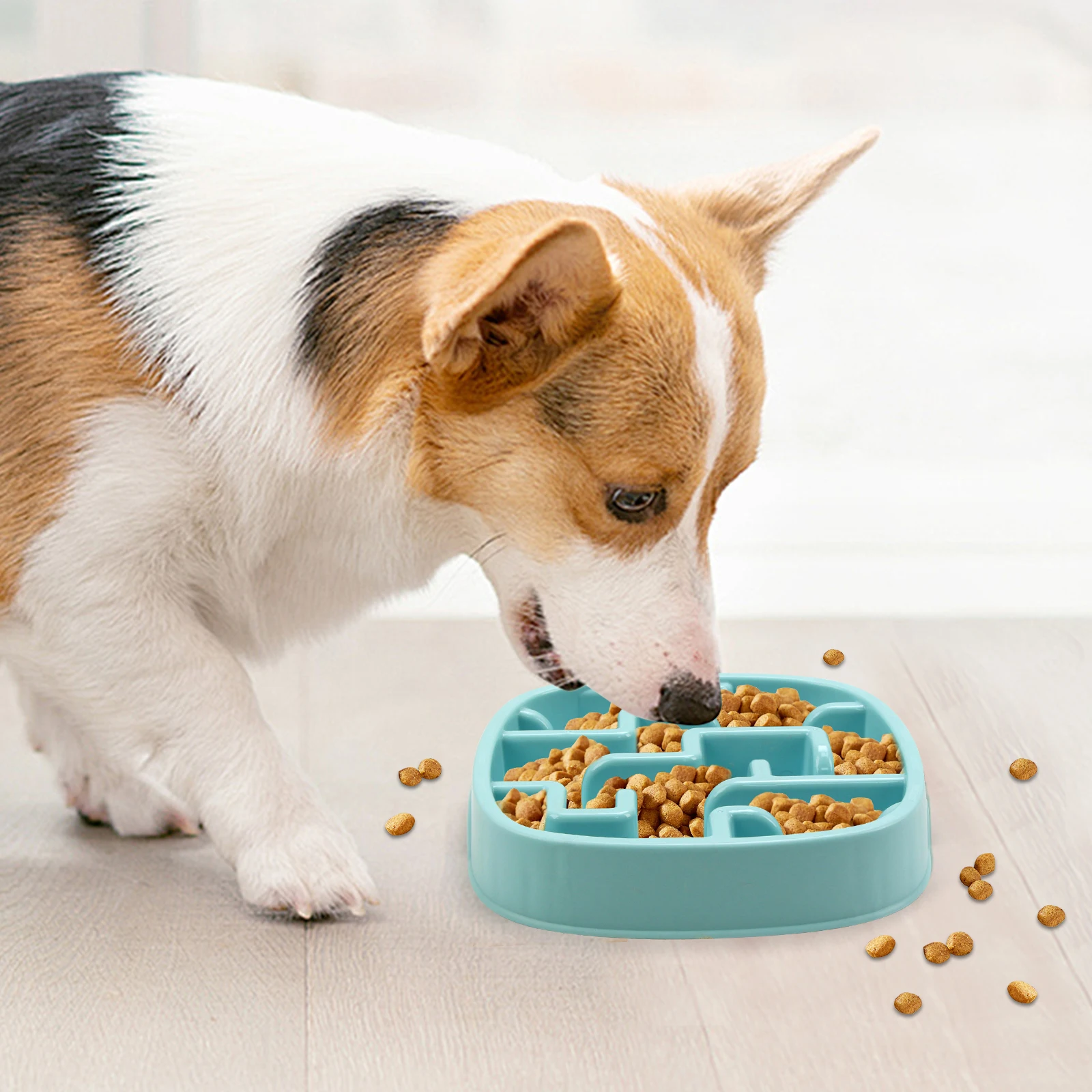 Pet Dog Slow Feeder Bowl Fun Non Slip Anti-Gulping Slower Food Feeding Dishes Eco Dog Bowl for Large Medium Small Dogs Puppy