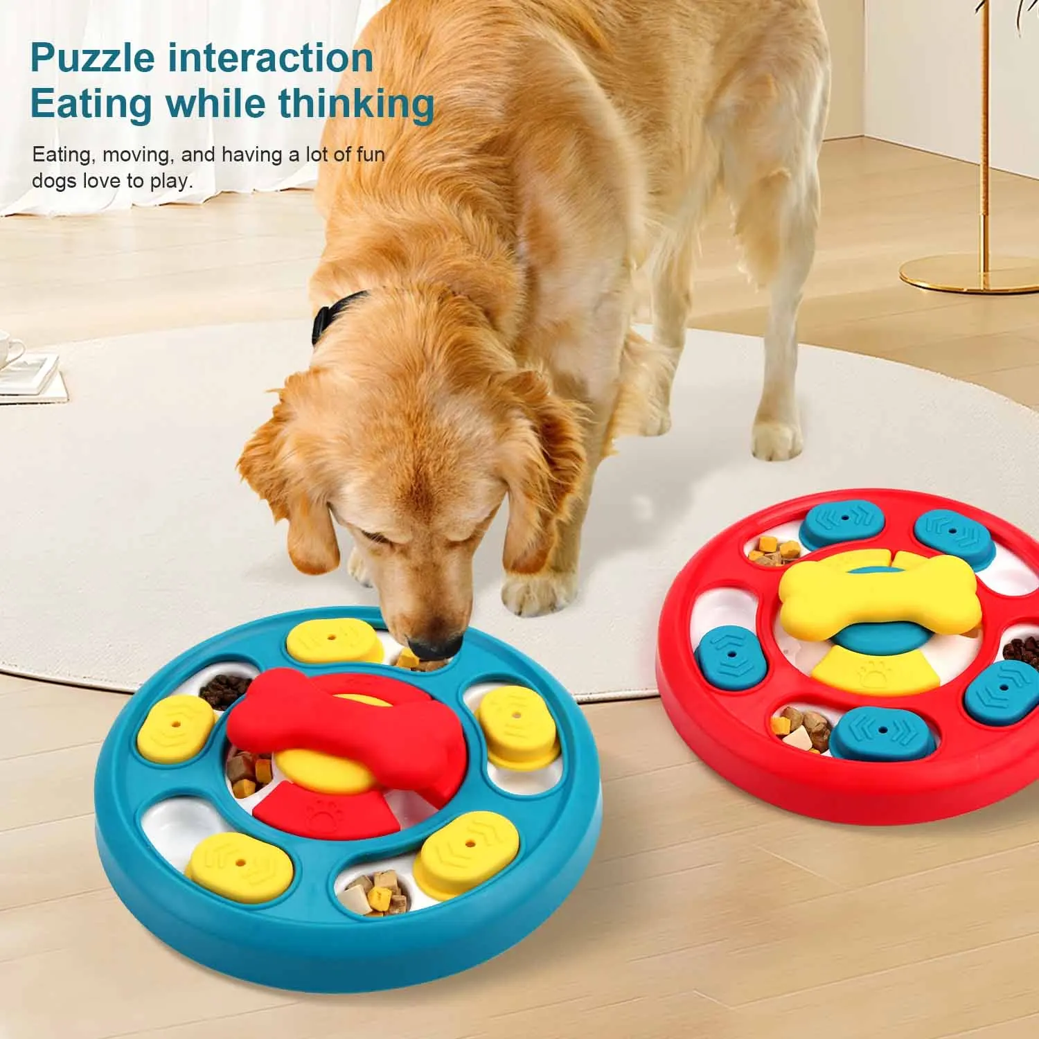 Pet Dog Slow Feeder Bowl Fun Non Slip Anti-Gulping Slower Food Feeding Dishes Eco Dog Bowl for Large Medium Small Dogs Puppy