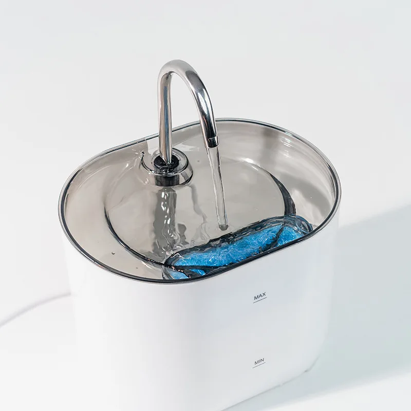 Cats Water Fountain Automatic Filter Cats Fountain With Stainless Steel Faucet Silent Water Pump Pet Cats Dog Water Dispenser