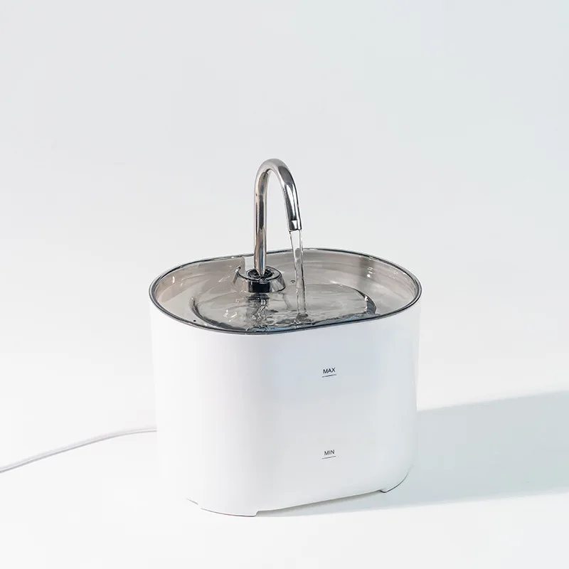 Cats Water Fountain Automatic Filter Cats Fountain With Stainless Steel Faucet Silent Water Pump Pet Cats Dog Water Dispenser
