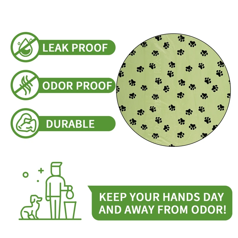 EPI Biodegradable Pet Garbage Bag Dog Poop Bags Dog Poop Bag Dispenser Dog Cleaning Supplies Dog Products for Dogs