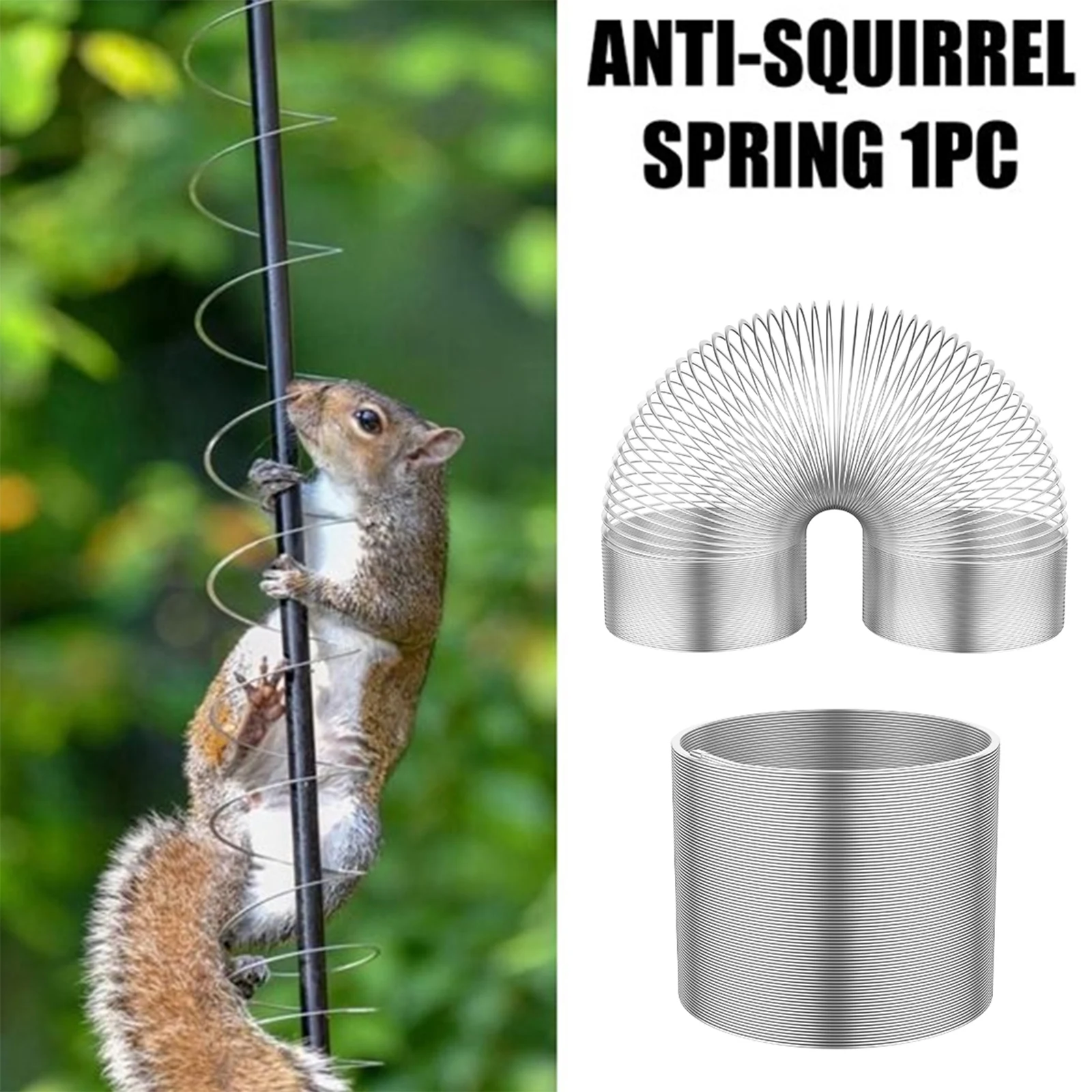 2pcs Squirrel Proof Spring Anti Raccoon Proof Hanging Compression Outdoors Spring For Bird Feeder Station Wrap Around Protection