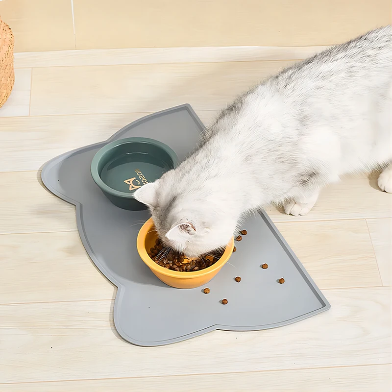 Silicone Pet Feeding Dog Cat Bowl Food Mat Non-Stick Waterproof Pet Food Feeding Pad Puppy Feeder Tray Water Cushion
