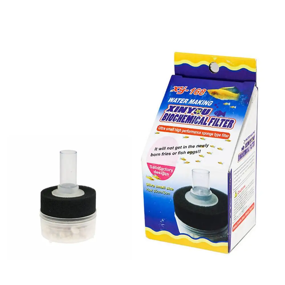Small Aquarium Filter Fish Tank Shrimp Pond Air Pump Sponge Filter Useful Easy Installation Reusable Aquarium Accessories New
