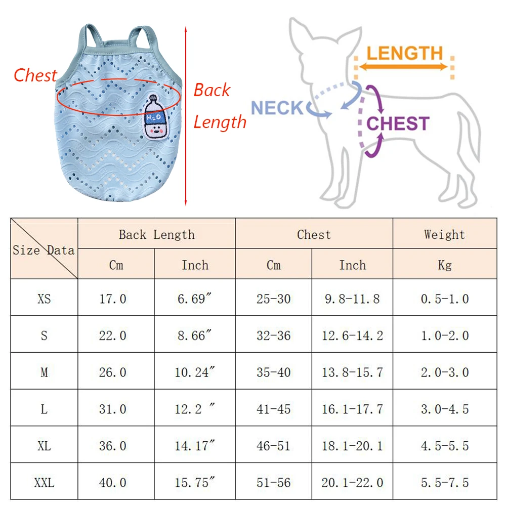 Summer Puppy Dog Cat Camisole Vest Cute Mesh Pet Clothes for Small Dogs Poodle Maltese Shirts Mascotas Apparels Ropa Para Perros
