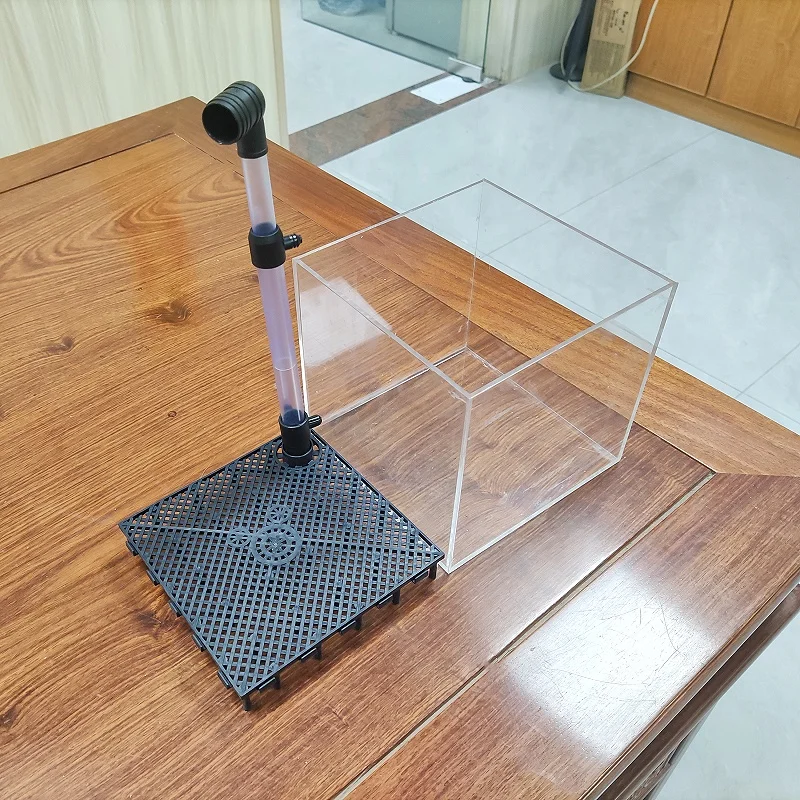 Transparent Acrylic Shrimp Fish Tank Filter System Aquarium Square UGF Box Under Gravel Filter Box, Water Grass Breeding Box