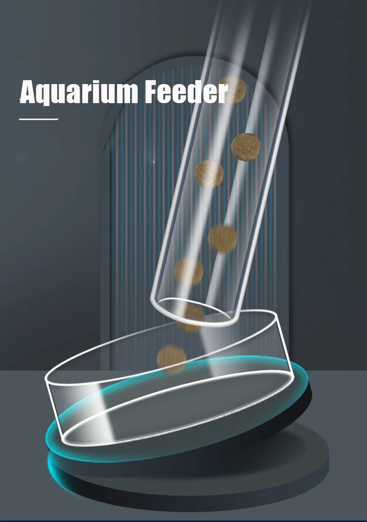 Aquarium Feeding Tube Dish Clear Glass Fish Tank Shrimp Snail Food Feeder Bowl Aquarium Feeding Tool Accessories