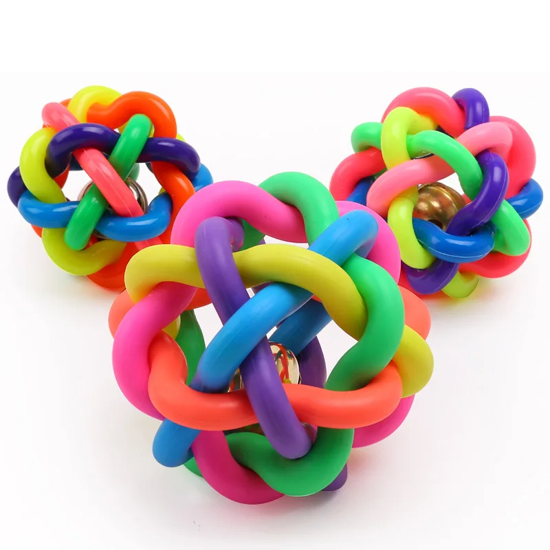 Diameter 6cm Pet Dog Ball Toys with Squeak for Small Dogs French Bulldog Chihuahua Bite Resistant Puppy Chew Toys Pet Supplies