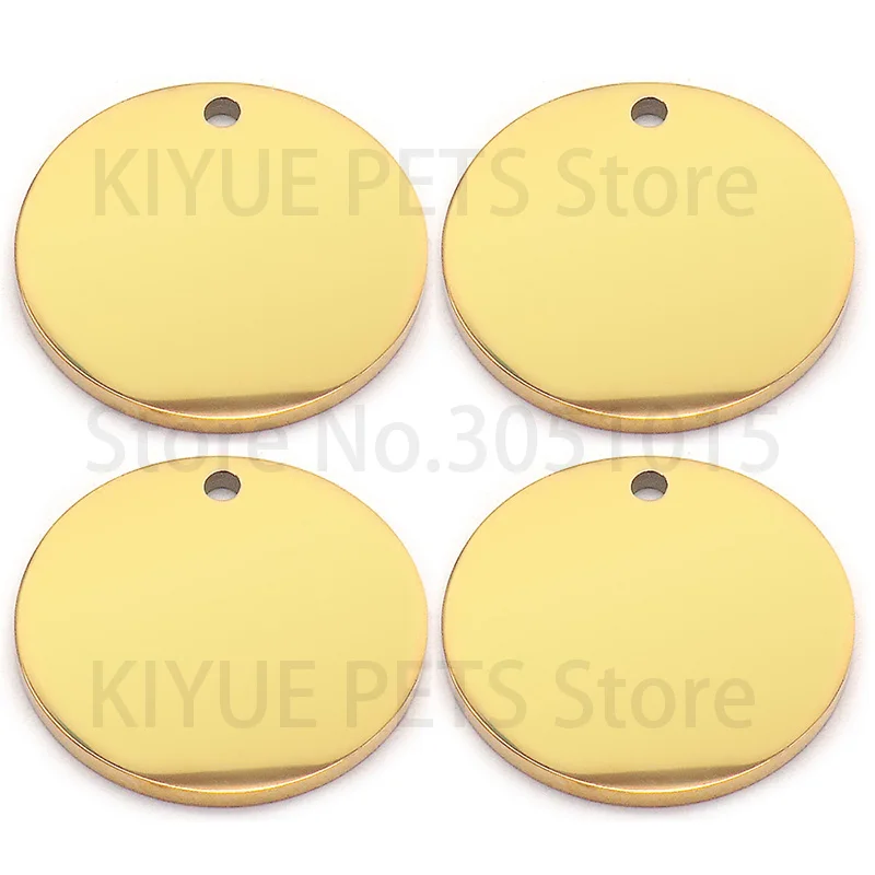 100pcs/lot Engravable Stainless Steel Tag for Necklace Blank Plate Stamping Tags for Custom Logo Charms Pet ID Tag DIY Jewelry