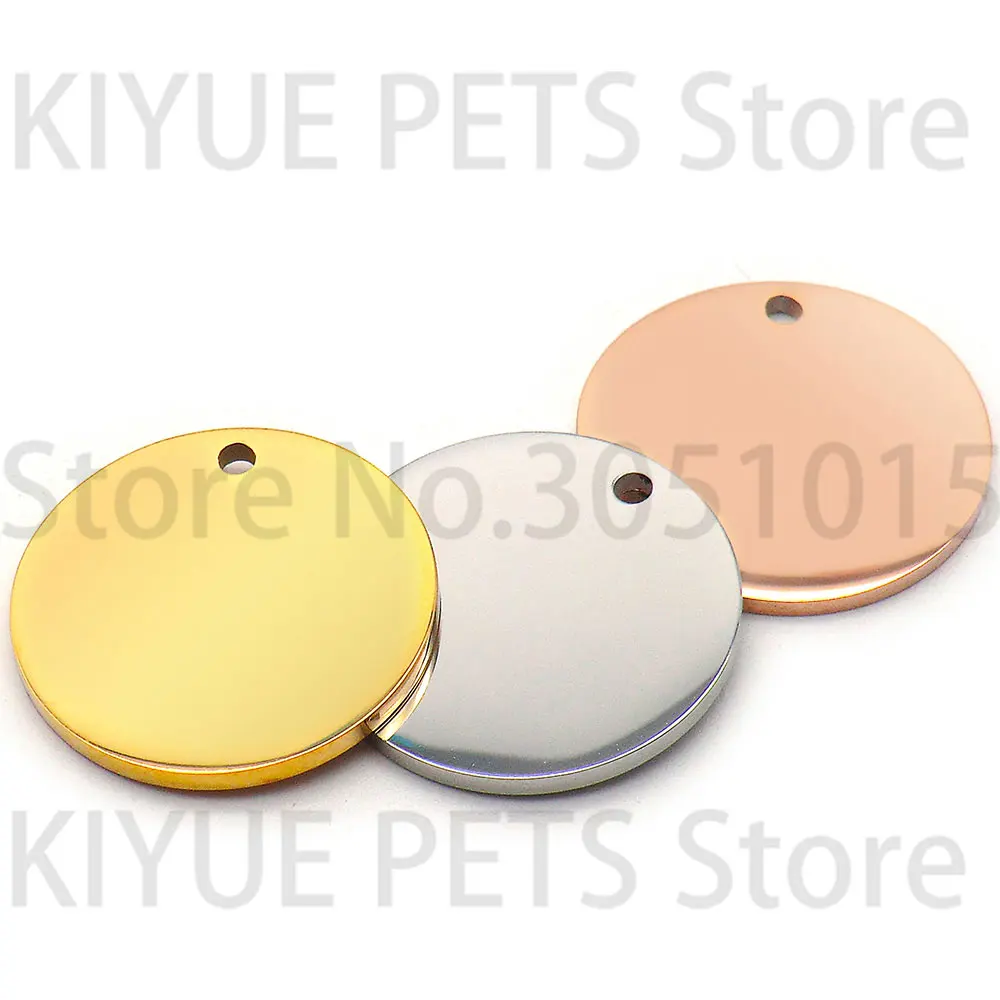 100pcs/lot Engravable Stainless Steel Tag for Necklace Blank Plate Stamping Tags for Custom Logo Charms Pet ID Tag DIY Jewelry