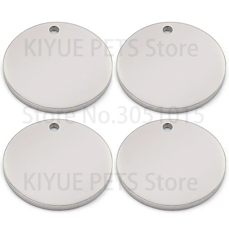 100pcs/lot Engravable Stainless Steel Tag for Necklace Blank Plate Stamping Tags for Custom Logo Charms Pet ID Tag DIY Jewelry
