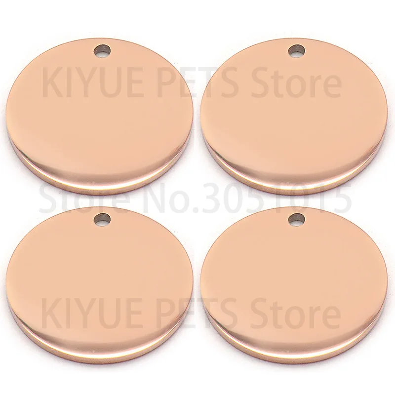 100pcs/lot Engravable Stainless Steel Tag for Necklace Blank Plate Stamping Tags for Custom Logo Charms Pet ID Tag DIY Jewelry