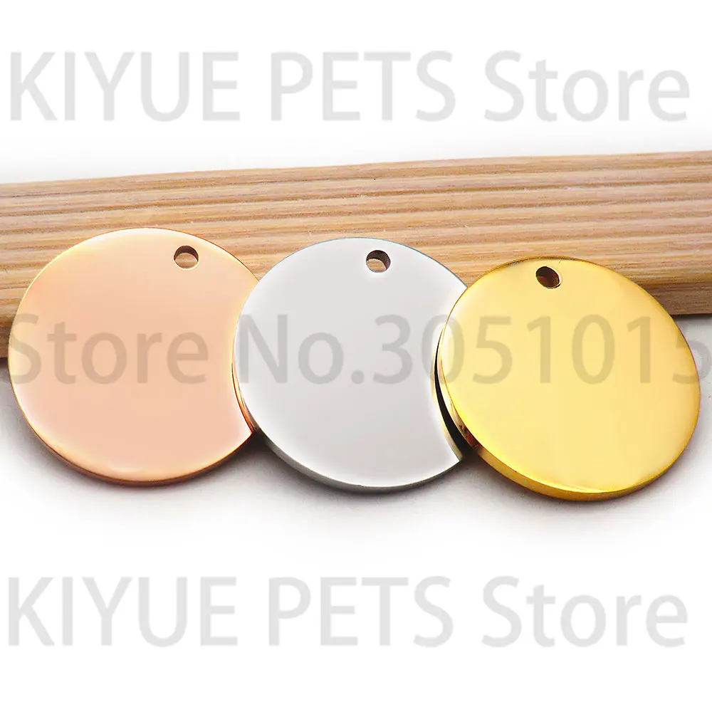 100pcs/lot Engravable Stainless Steel Tag for Necklace Blank Plate Stamping Tags for Custom Logo Charms Pet ID Tag DIY Jewelry
